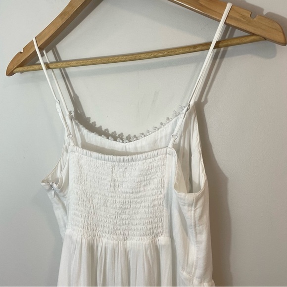 Old Navy Sundress Womens S White Floral Eyelet Lace A-line 100% Cotton Lined - Picture 6 of 11